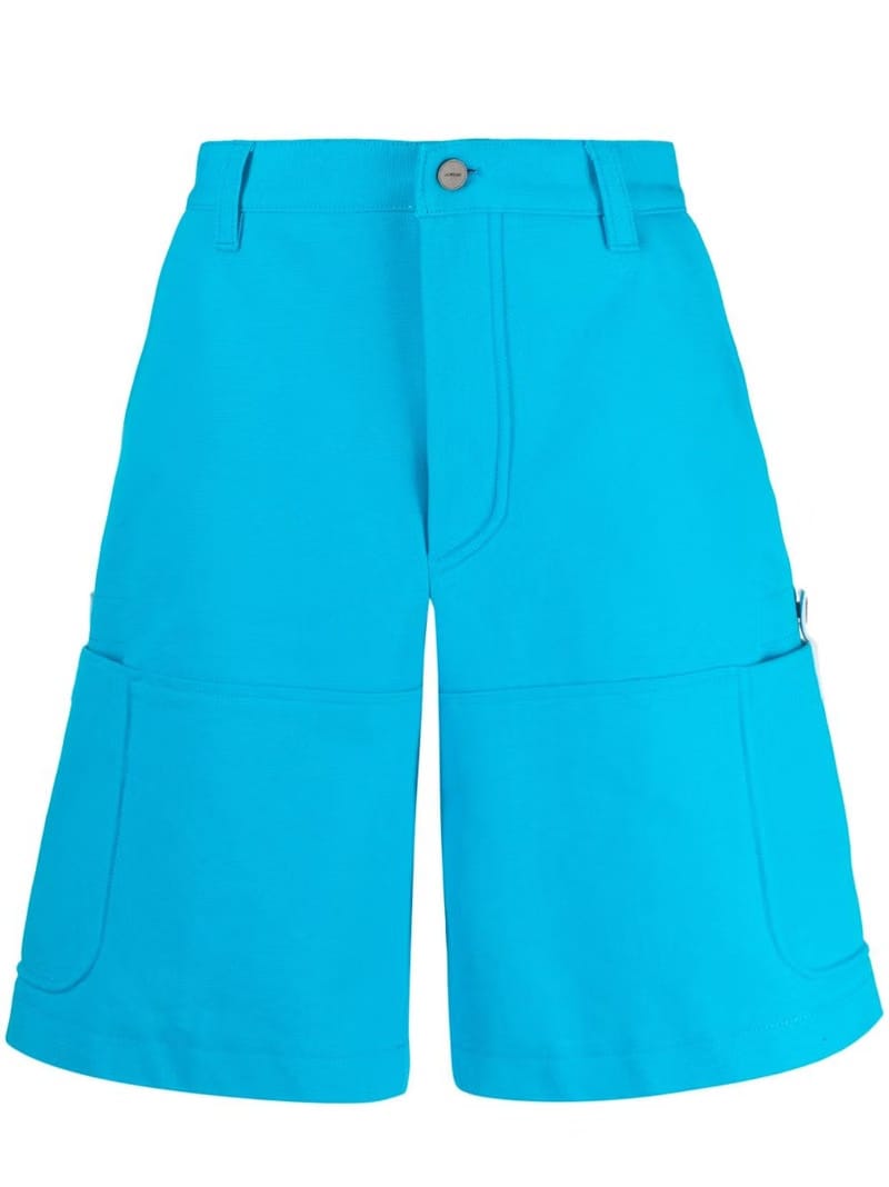 Jacquemus Cotton Cargo Shorts Blue