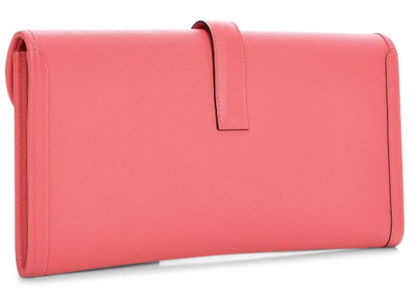 Hermes Jige Elan Clutch Evercolor 29 Rose Azalee