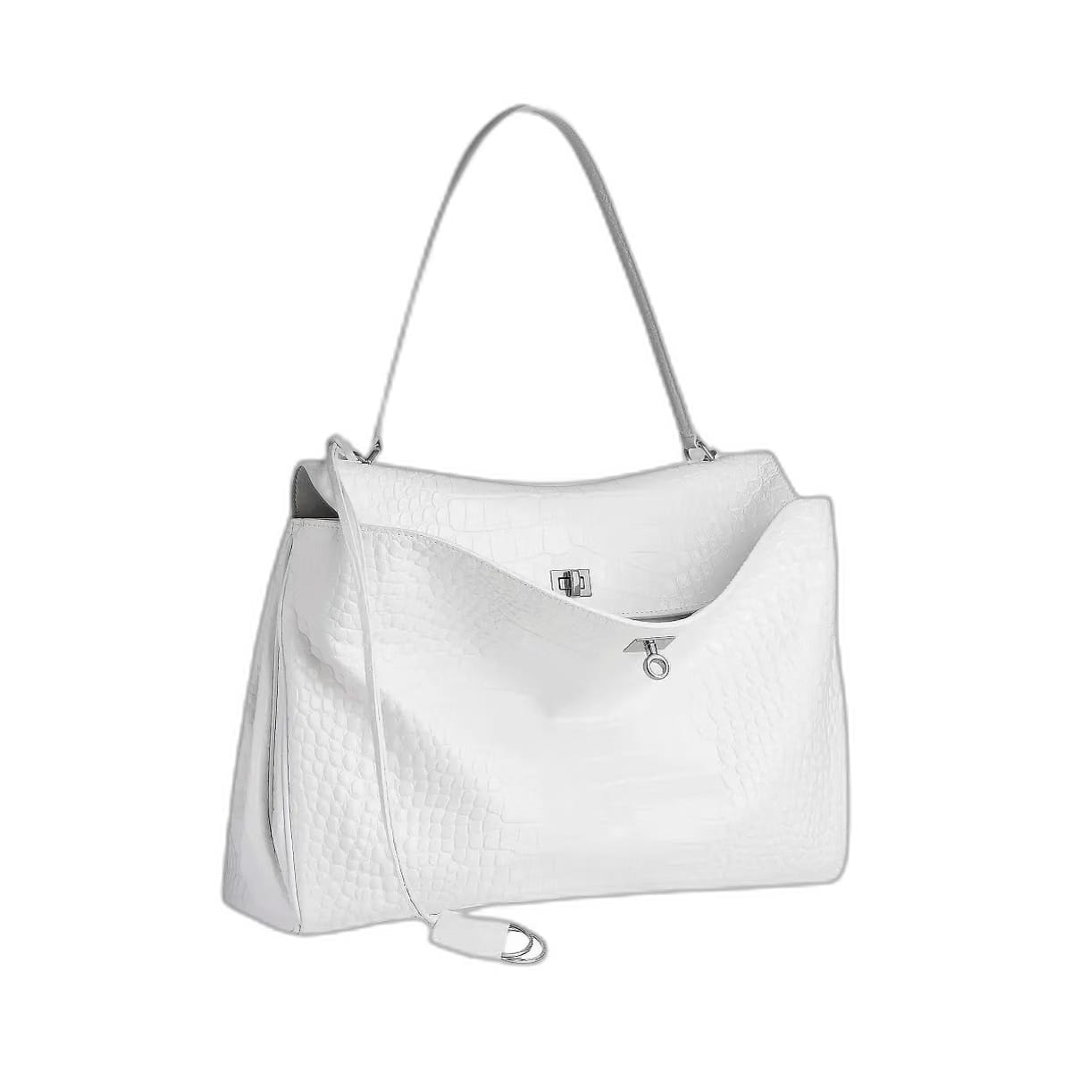 Balenciaga Rodeo Large Handbag Crocodile Embossed
