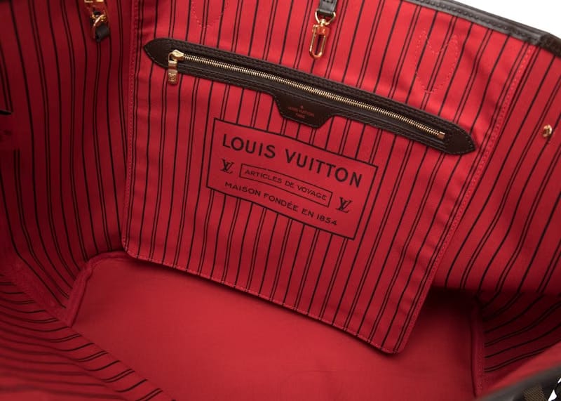 Louis Vuitton Neo Neverfull Damier Ebene GM Cerise Lining