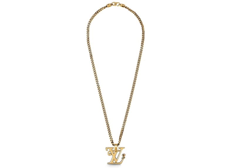 Louis Vuitton x Nigo Squared Necklace Gold