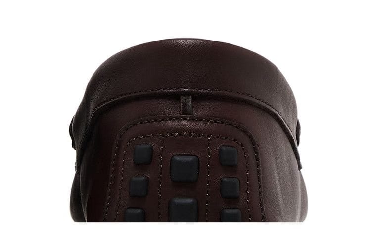 Gucci Ayrton Webbing-Trimmed Horsebit Leather Driver Loafers Brown