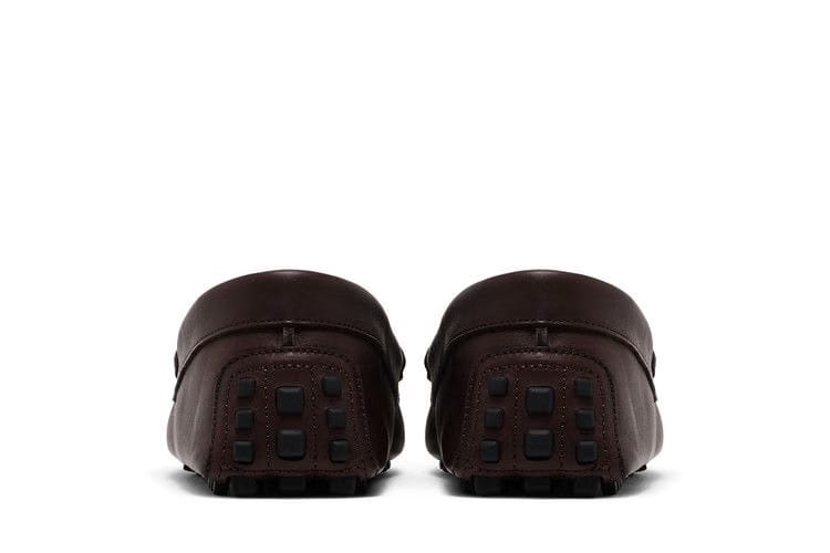 Gucci Ayrton Webbing-Trimmed Horsebit Leather Driver Loafers Brown