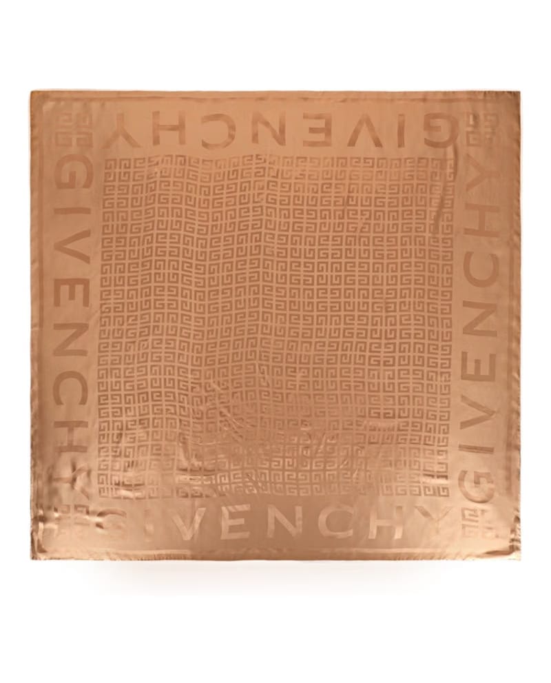 Givenchy 4G Logo Silk Shawl Camel