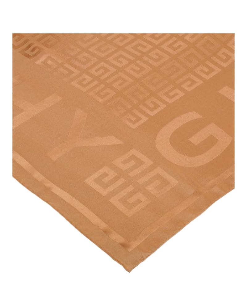 Givenchy 4G Logo Silk Shawl Camel
