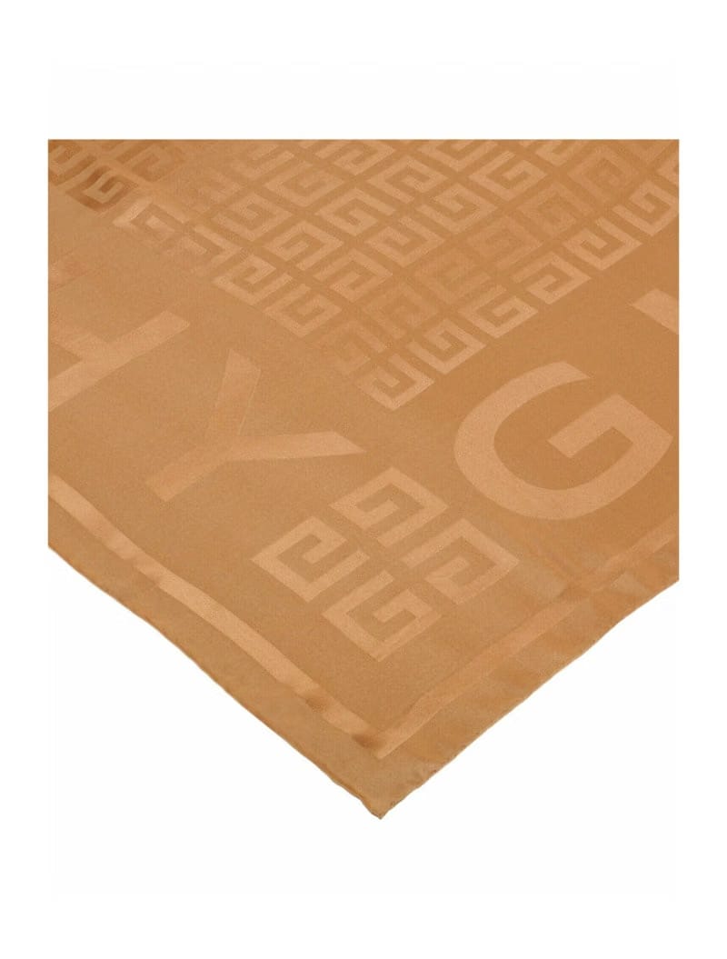 Givenchy 4G Logo Silk Shawl Camel