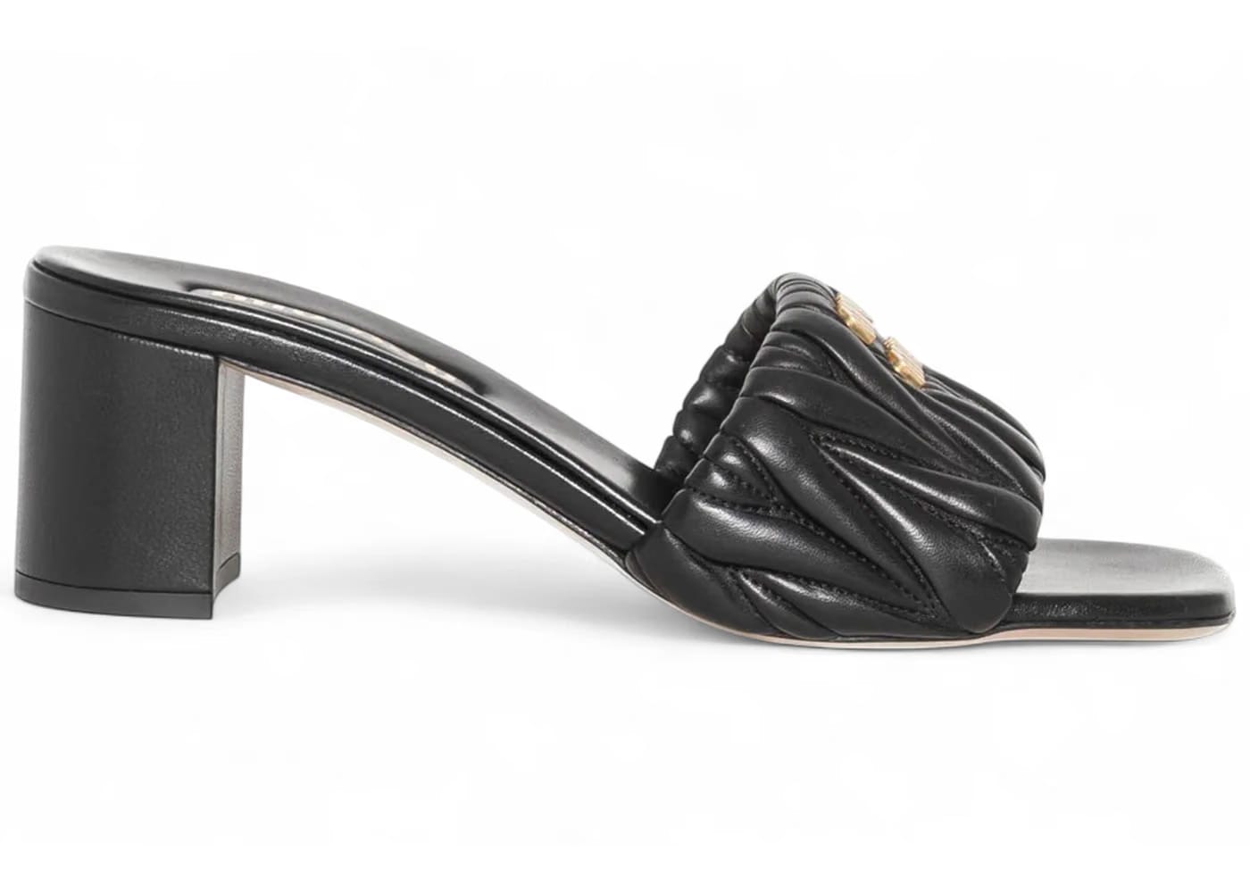 Miu Miu Matérasse Sandals Black Gold (Women's)