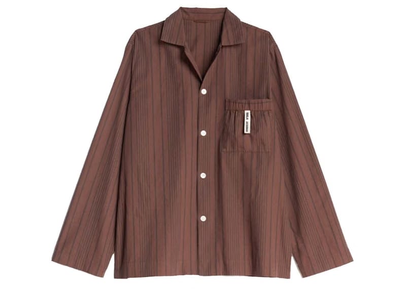 Jacquemus x Tekla La Chemise Brown Stripes