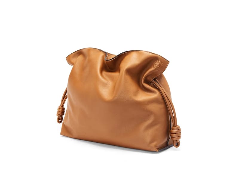 LOEWE Large Flamenco Clutch In Nappa Calfskin Warm Desert