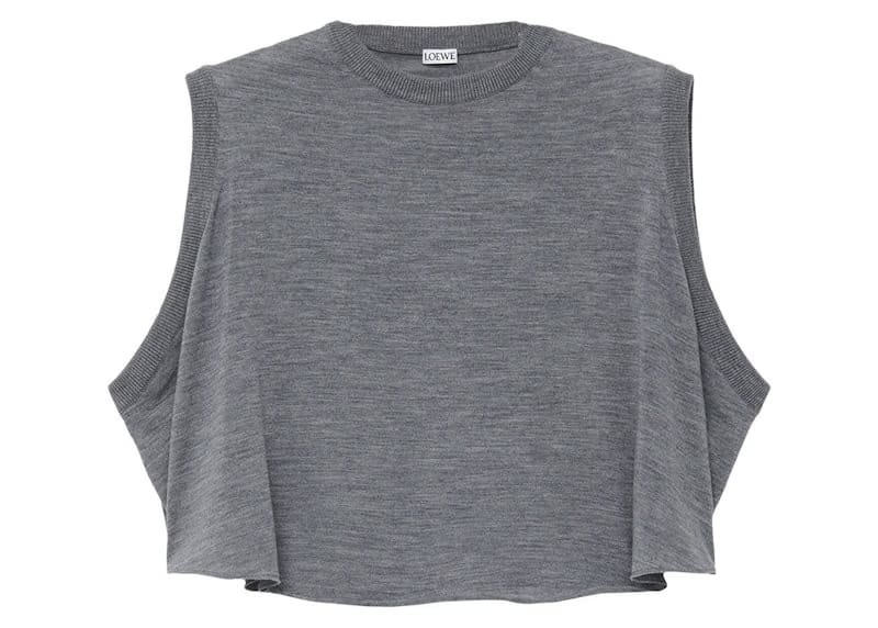LOEWE Trapeze Vest in Wool Grey