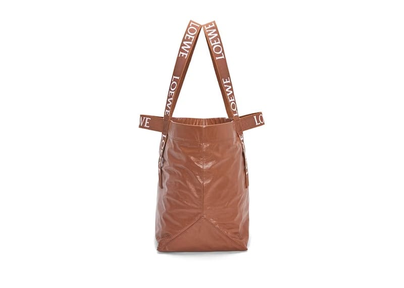 LOEWE Fold Shopper In Paper Calfskin Tan