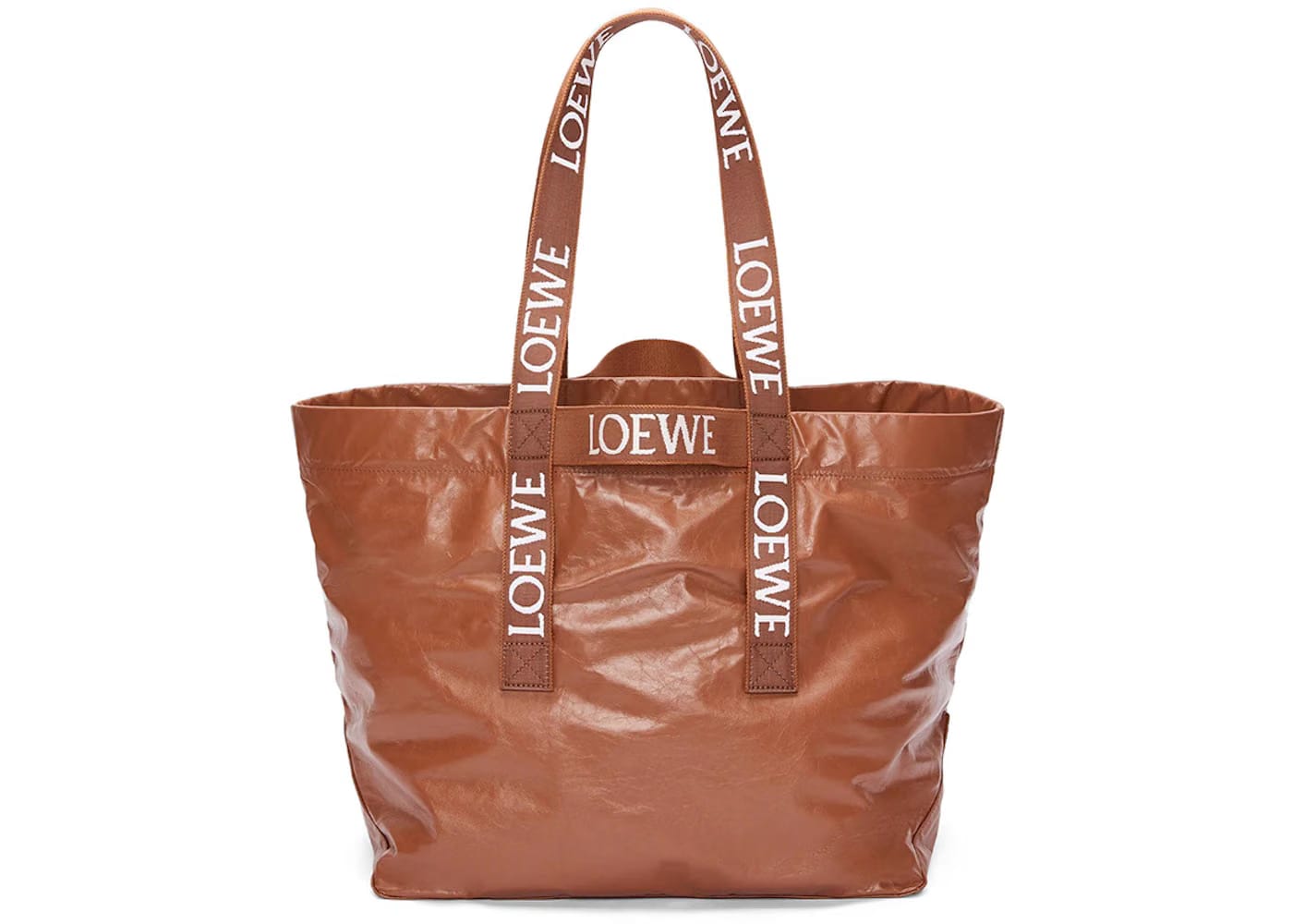 LOEWE Fold Shopper In Paper Calfskin Tan