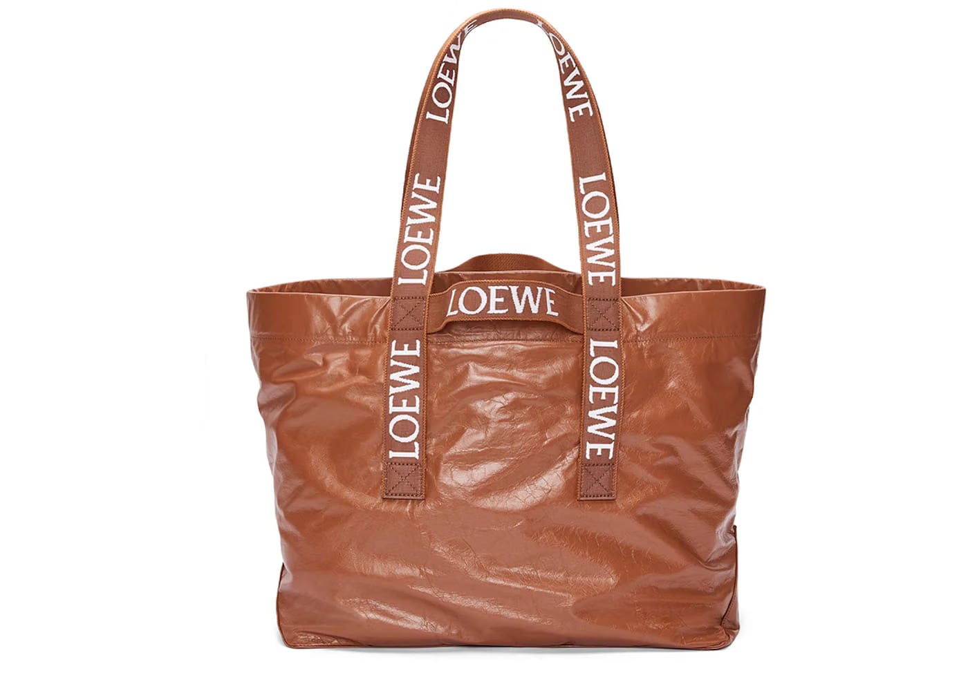 LOEWE Fold Shopper In Paper Calfskin Tan