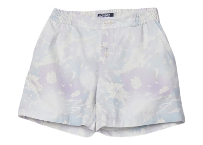 Jacquemus Le Shorts Calecon Elasticated Shorts Print Faded Flowers