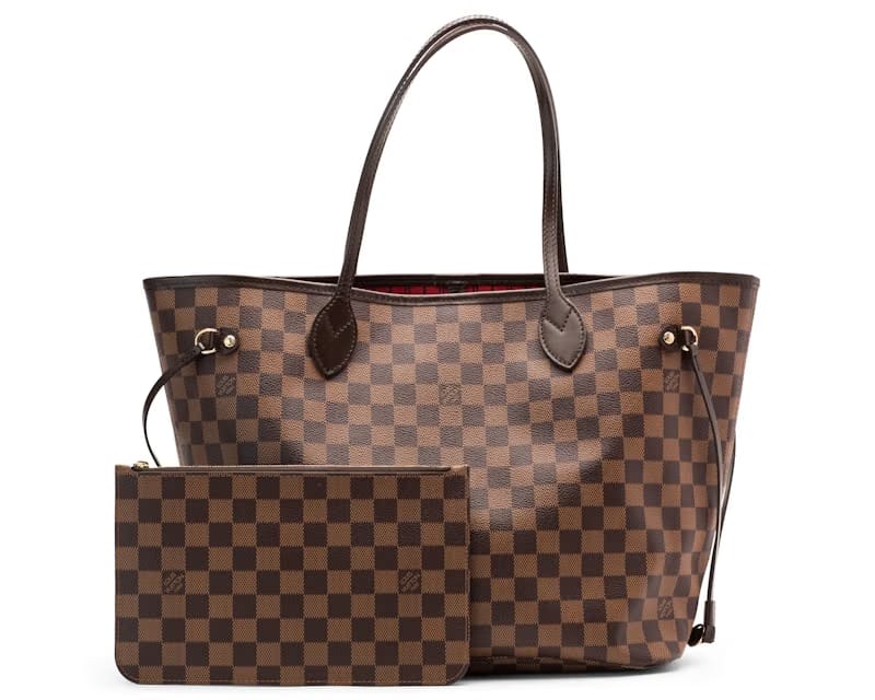 Louis Vuitton Neverfull Damier Ebene MM Cerise Lining