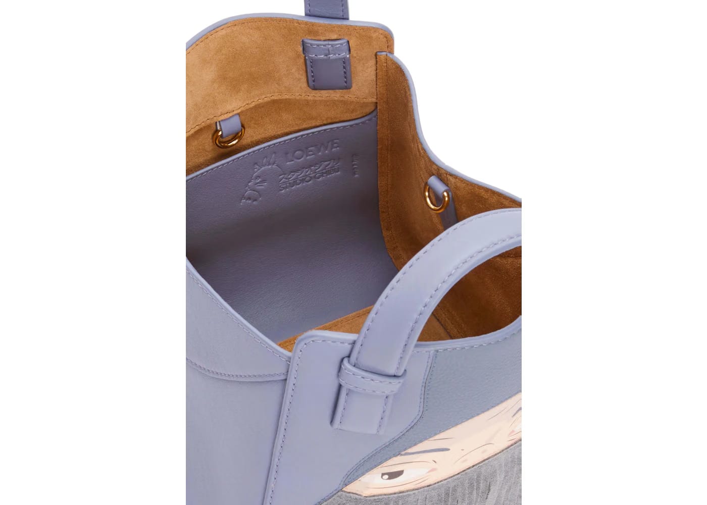 LOEWE x Howls Markl Hammock Nugget Bag In Nappa Calfskin Blueberry