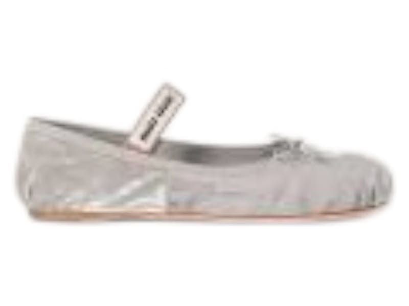 Miu Miu Velvet Ballerinas Grey (Women's)