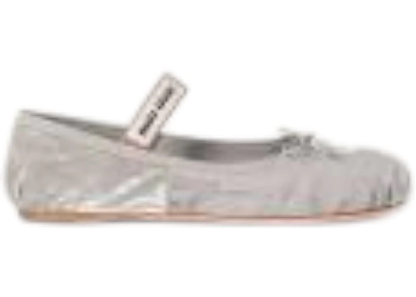 Miu Miu Velvet Ballerinas Grey (Women's)