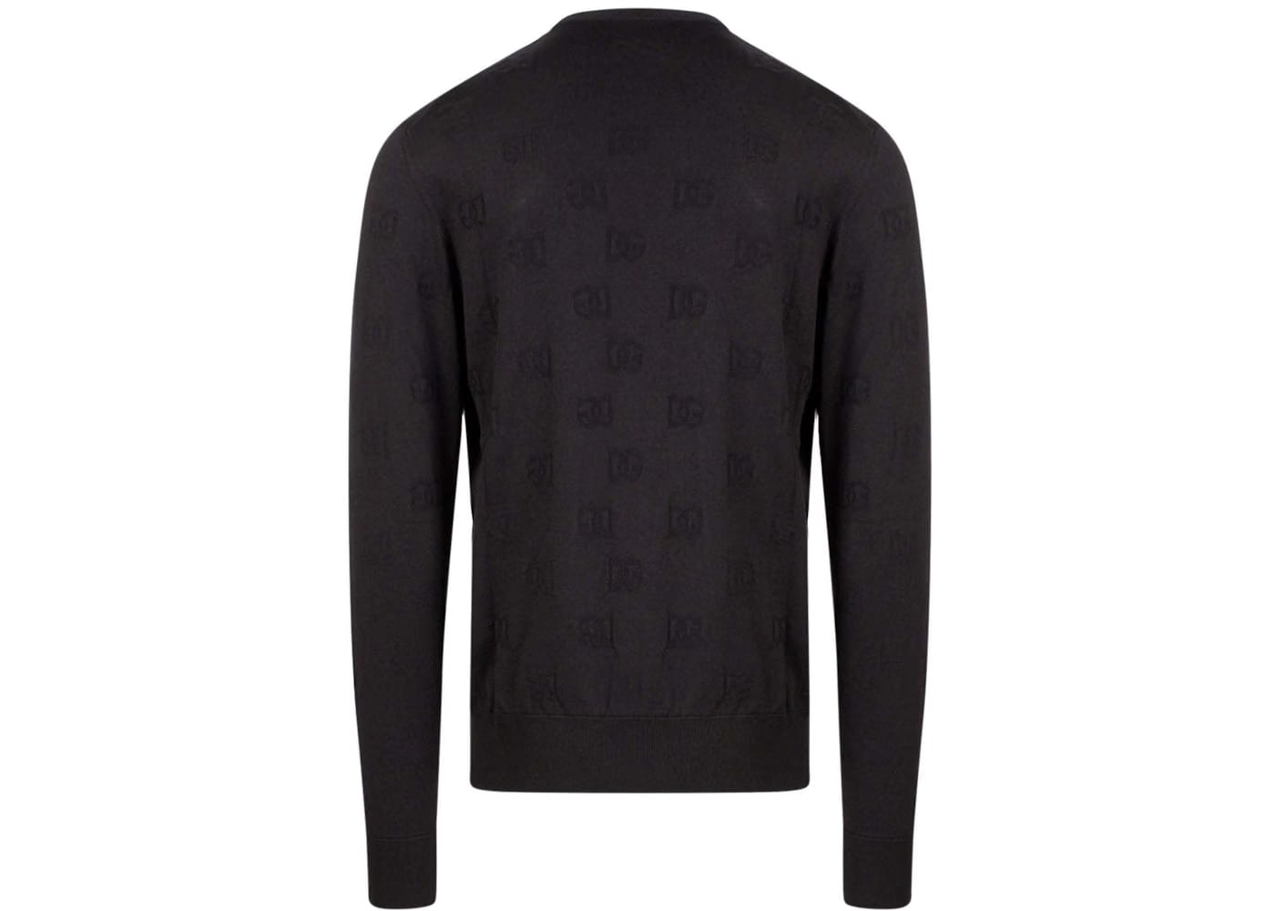Dolce & Gabbana Man Silk All-Over Logo Sweater Black