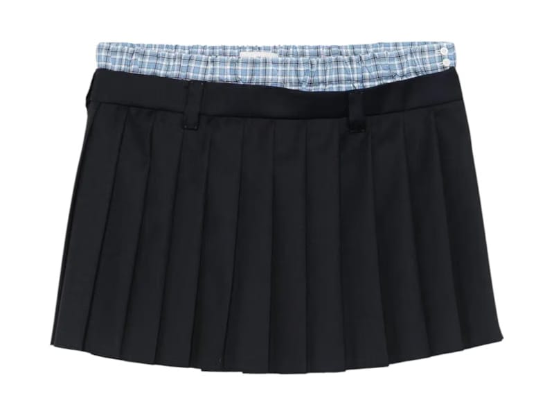 Miu Miu Batavia Skirt Bleu