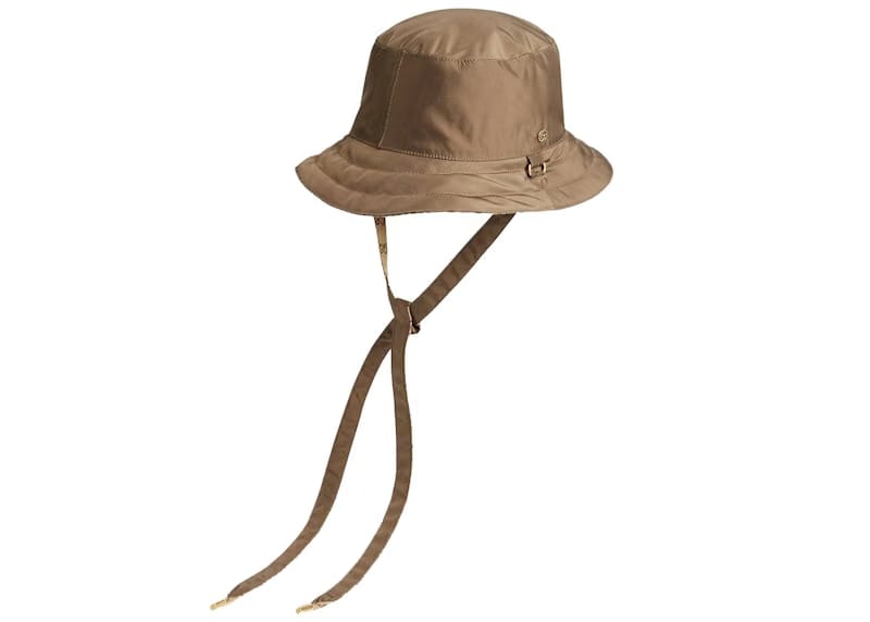 Gucci Reversible Hat in GG Canvas and Nylon Beige/Brown
