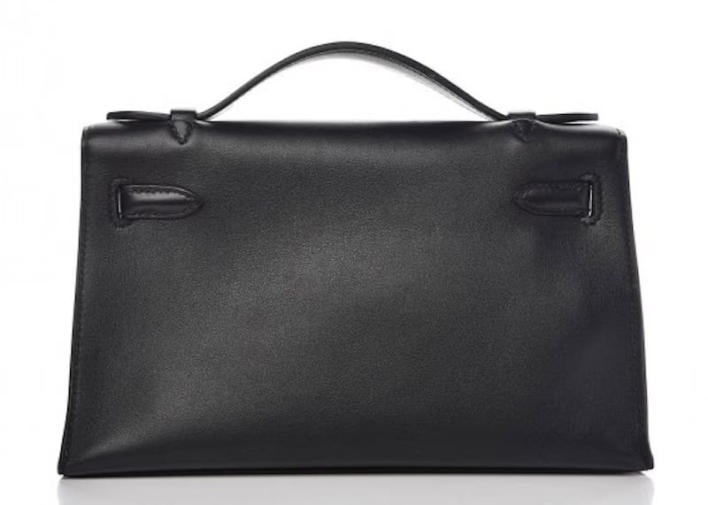 Hermes Kelly Pochette Swift Gold-tone Noir