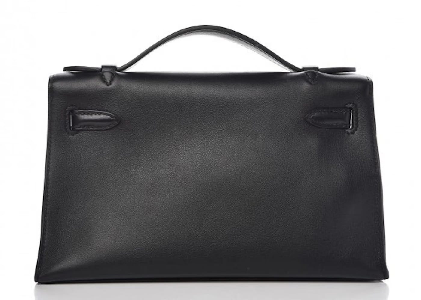 Hermes Kelly Pochette Swift Gold-tone Noir
