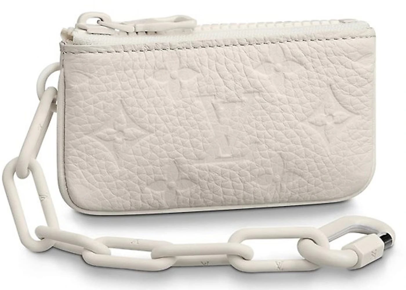 Louis Vuitton Pochette Cle Monogram Powder White