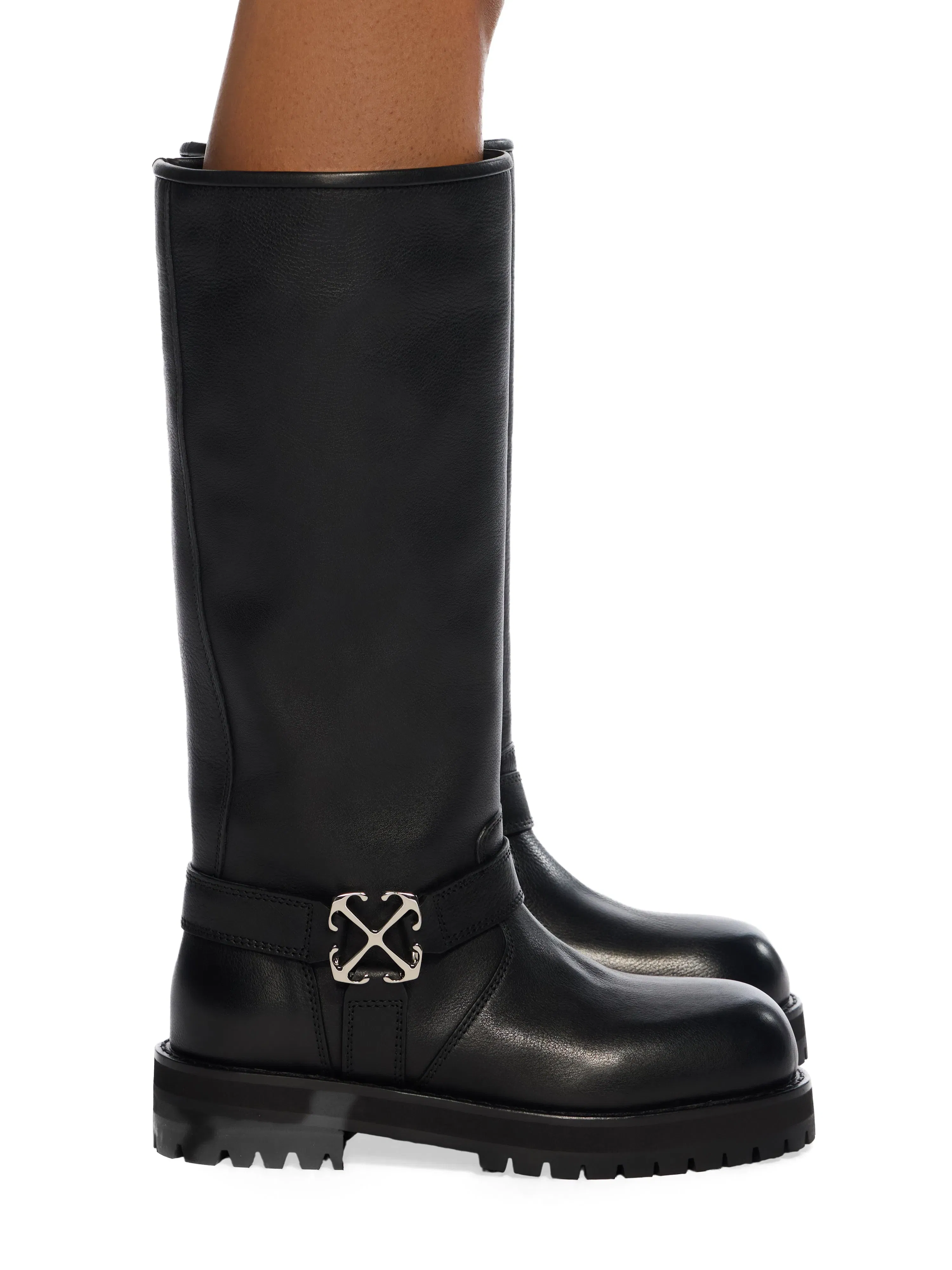 Off-White Off Track High Boots Womens Black