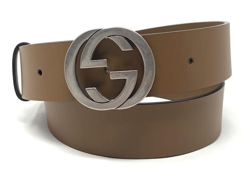 Gucci Interlocking GG Signature Leather Belt 1.5 Width Brown