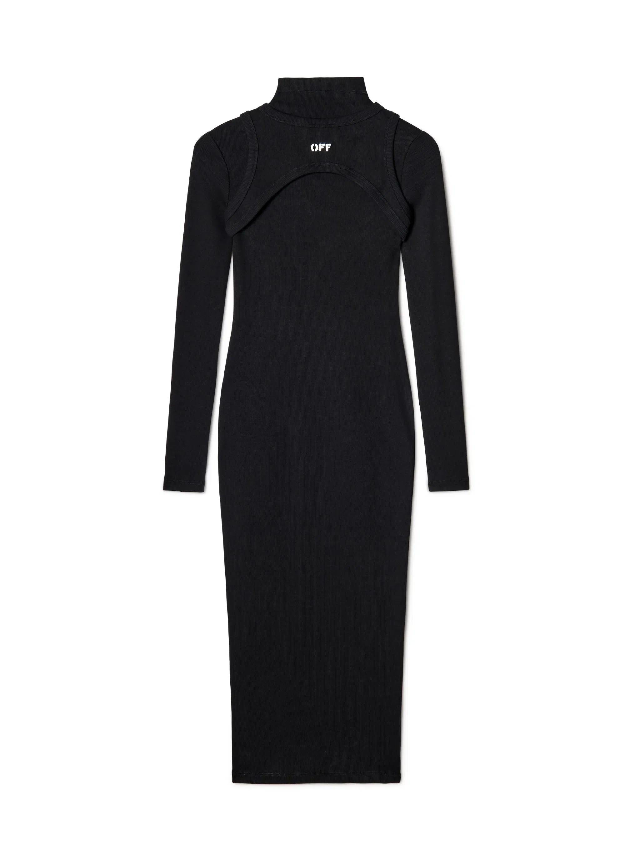 Off-White Off Stamp Rib Round Long Dres