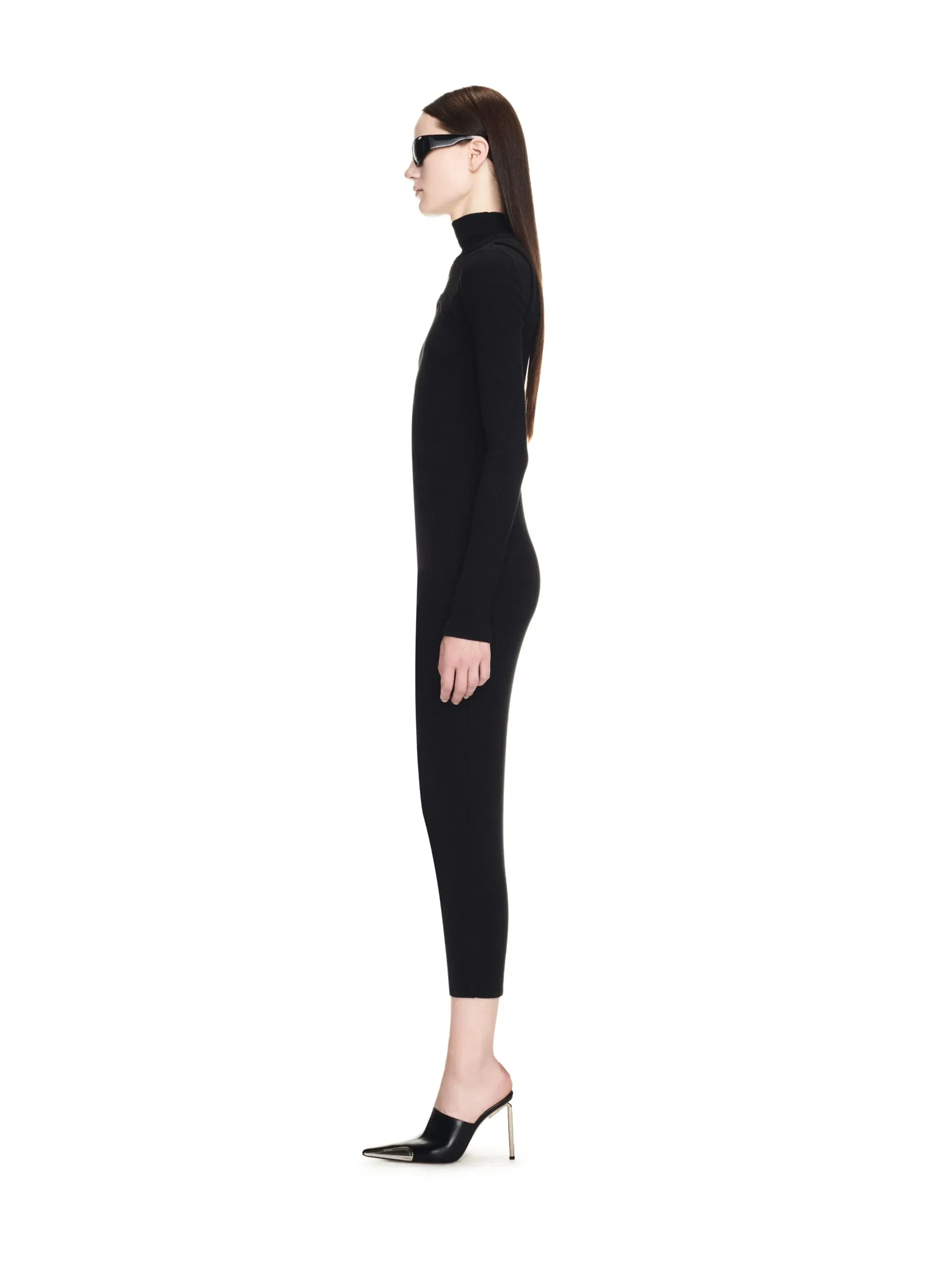 Off-White Off Stamp Rib Round Long Dres