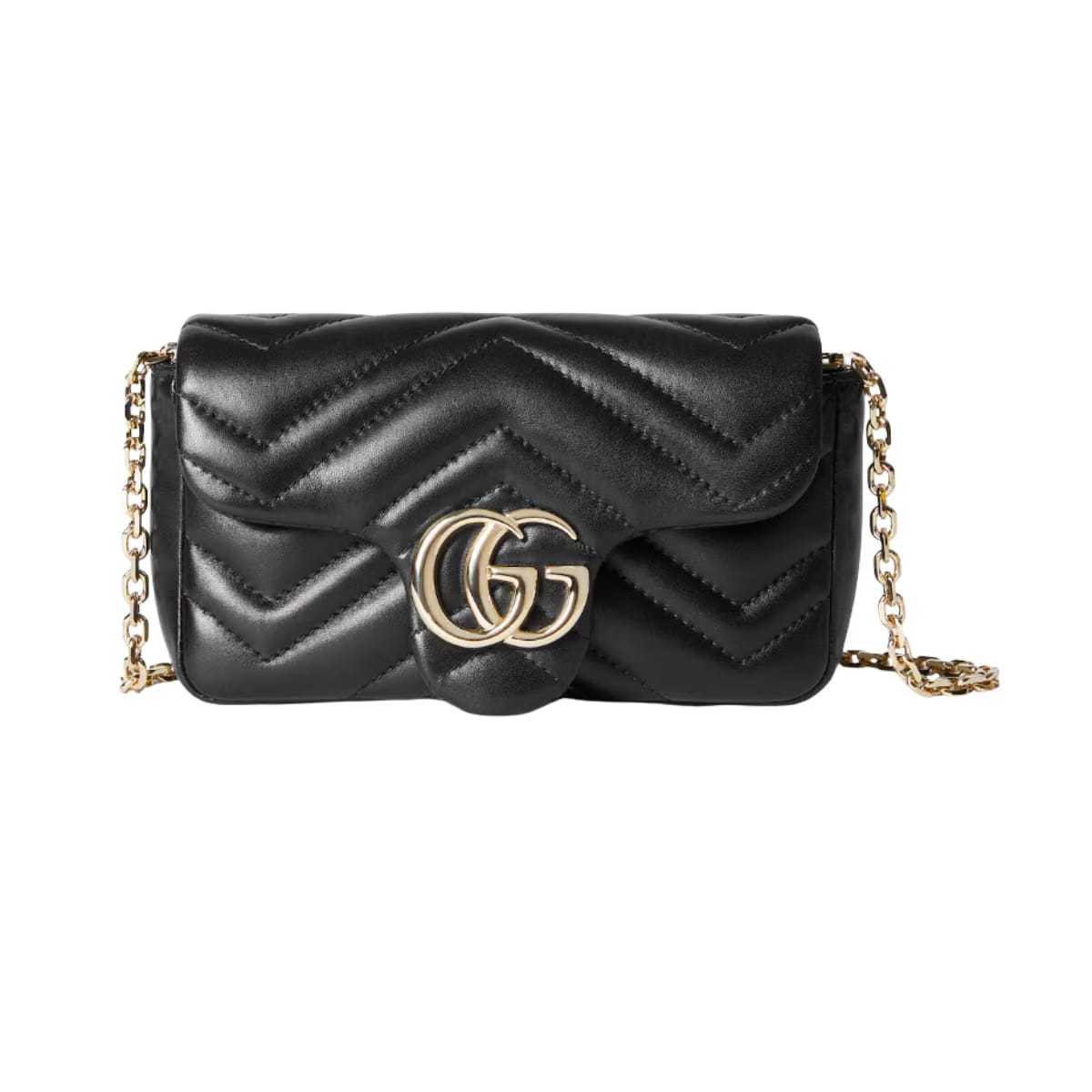GG Marmont Mini Shoulder Bag Black Leather