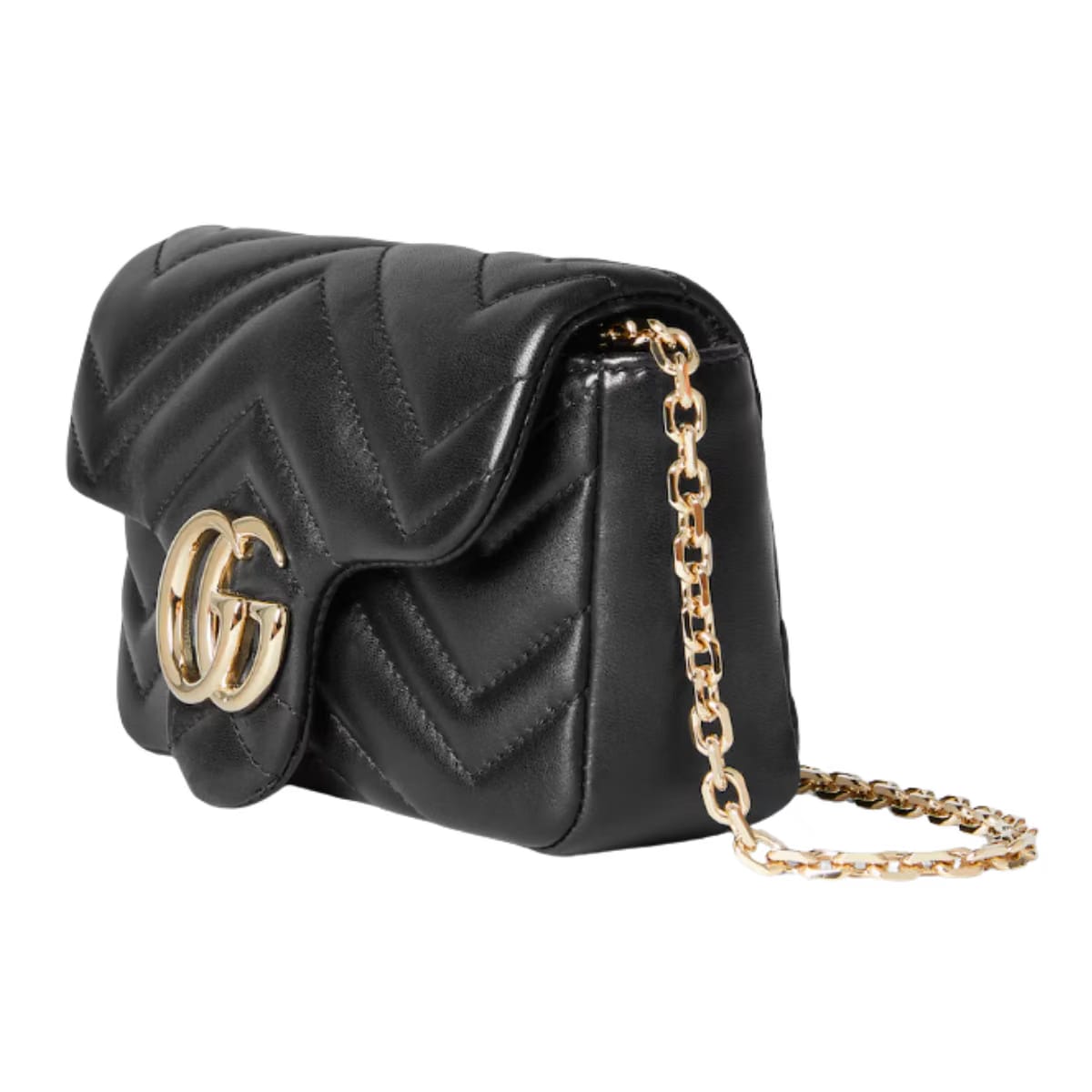 GG Marmont Mini Shoulder Bag Black Leather