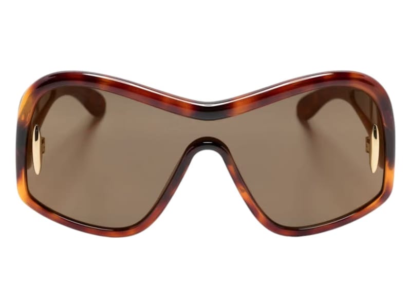 LOEWE Square Mask Sunglasses Brown Mirror (LW40131I 52G)