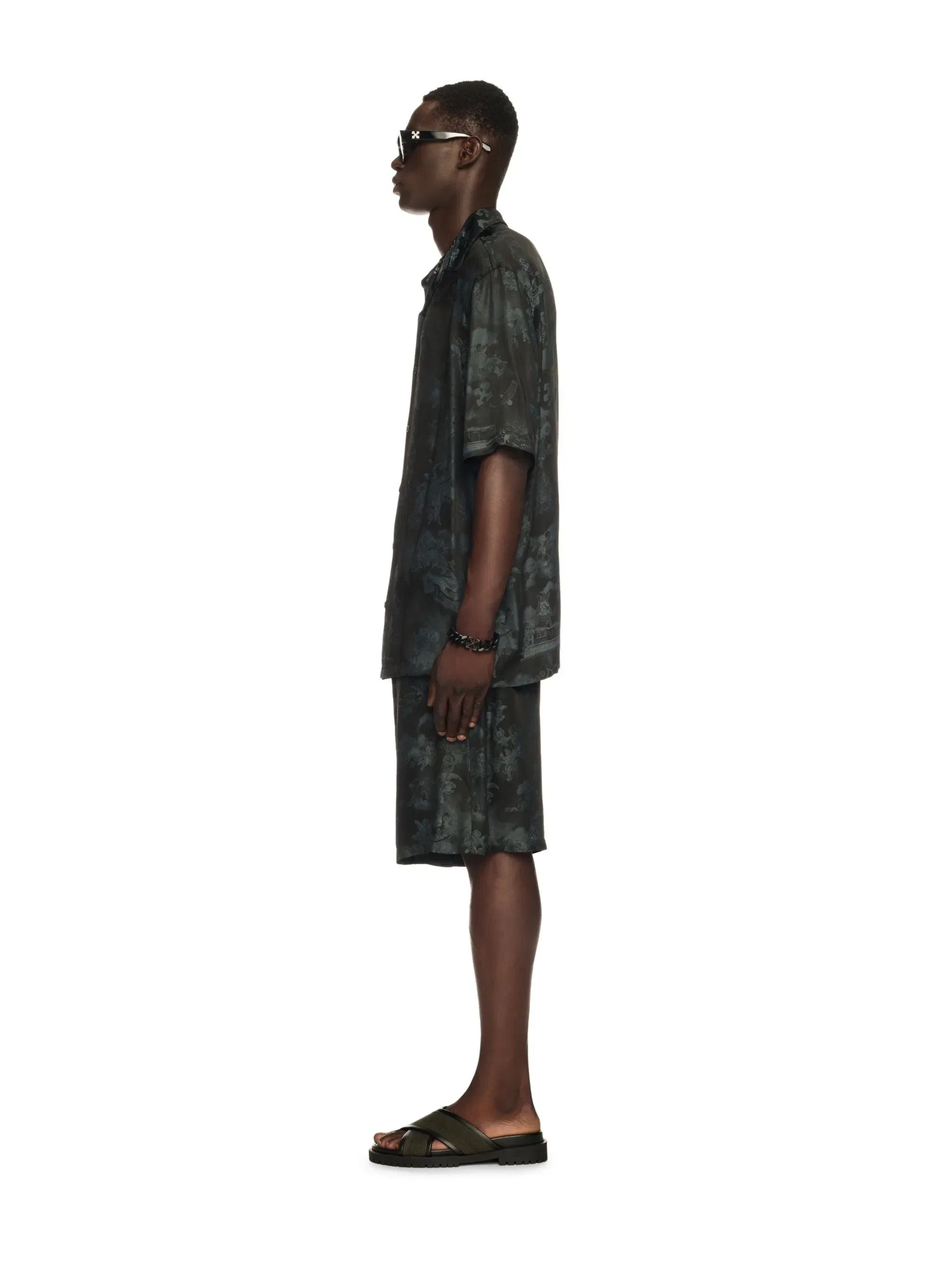 Off-White Fresco Visc Jacq Bowling Shor