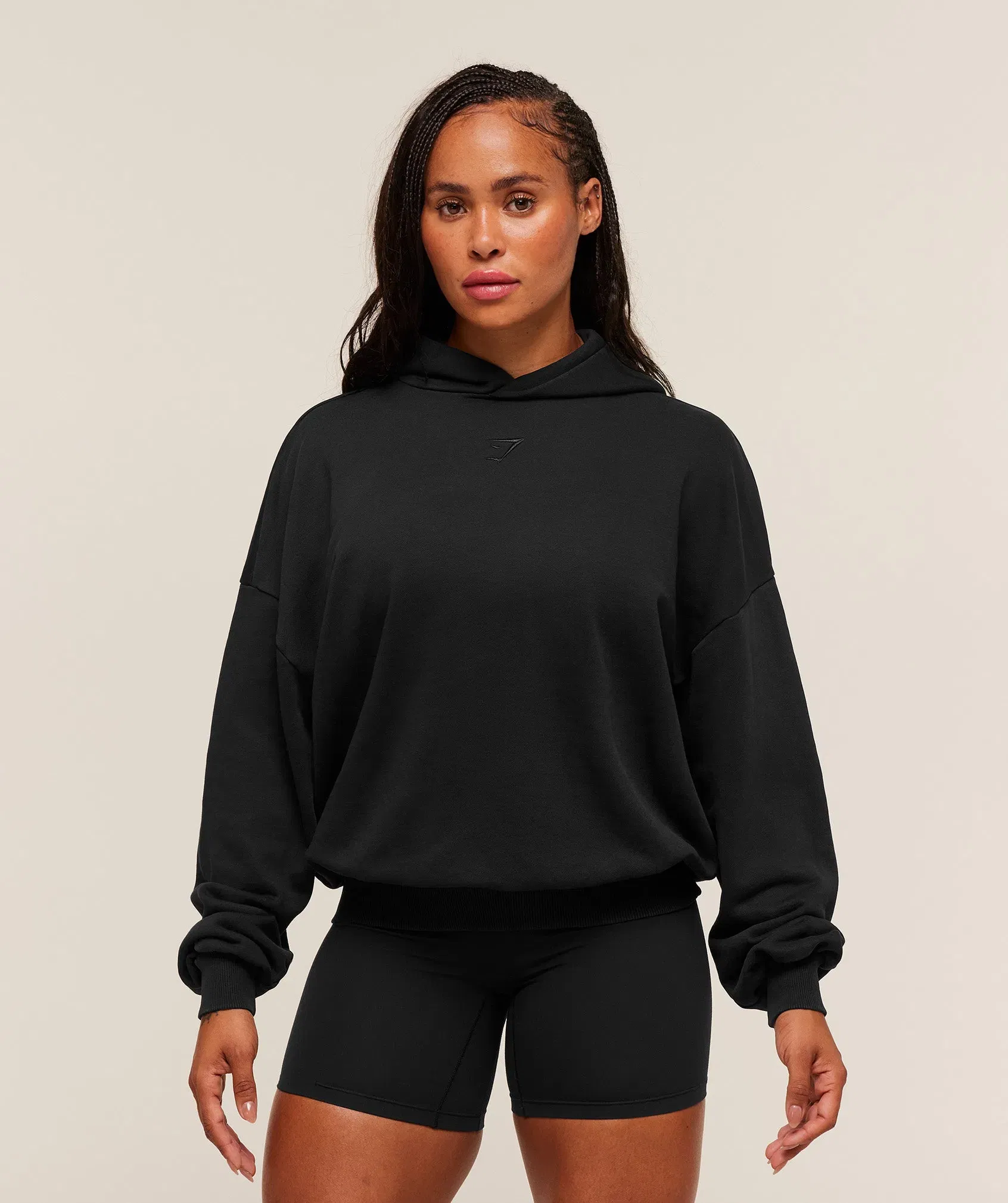 Gymshark Power Washed Oversized Hoodie - Black/Acid Wash