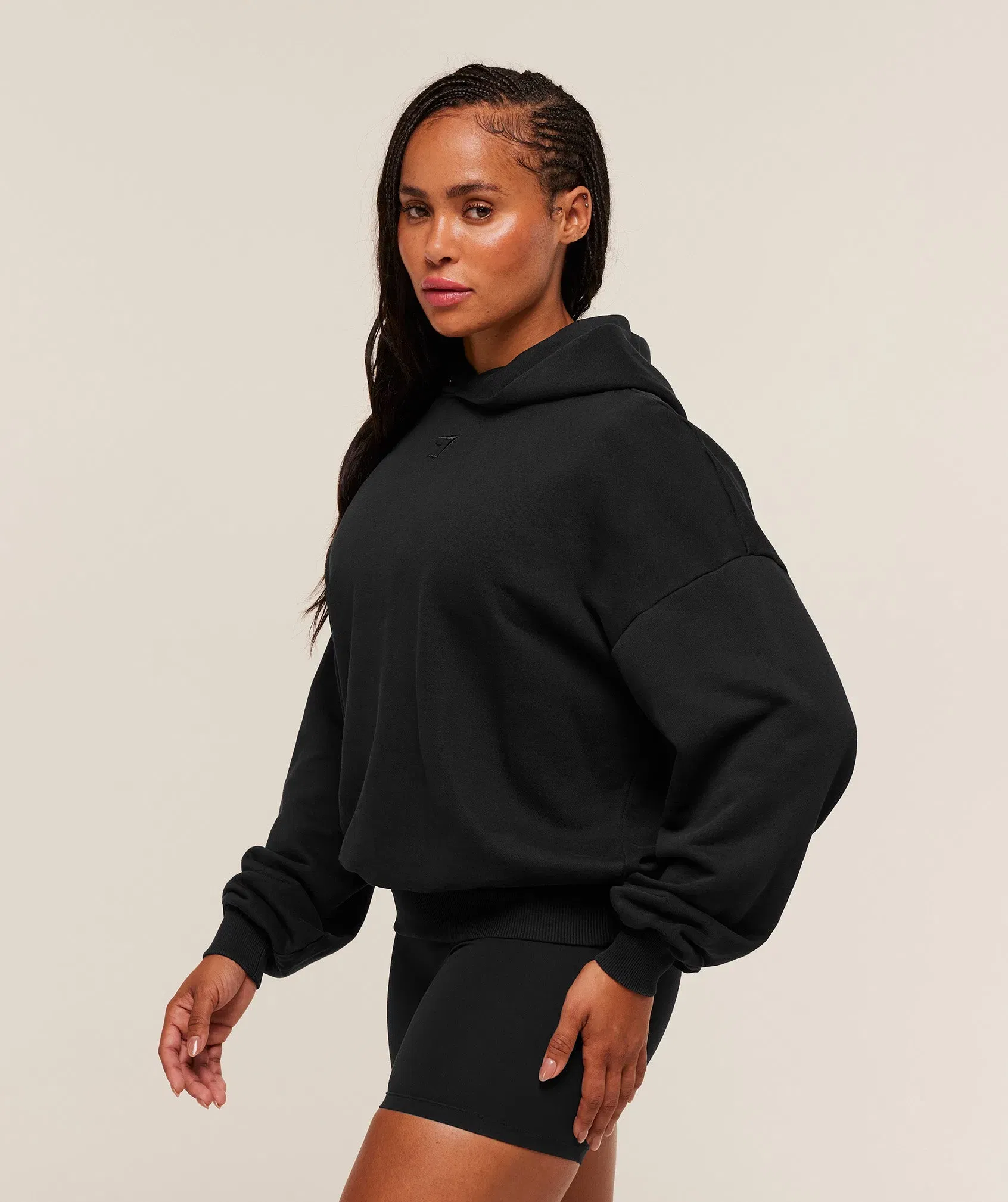 Gymshark Power Washed Oversized Hoodie - Black/Acid Wash