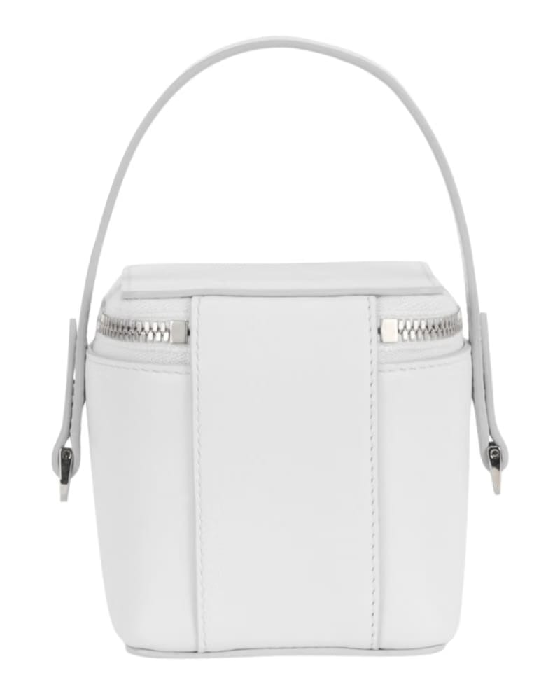 Ferragamo Micro Zip-Around Shoulder Bag White