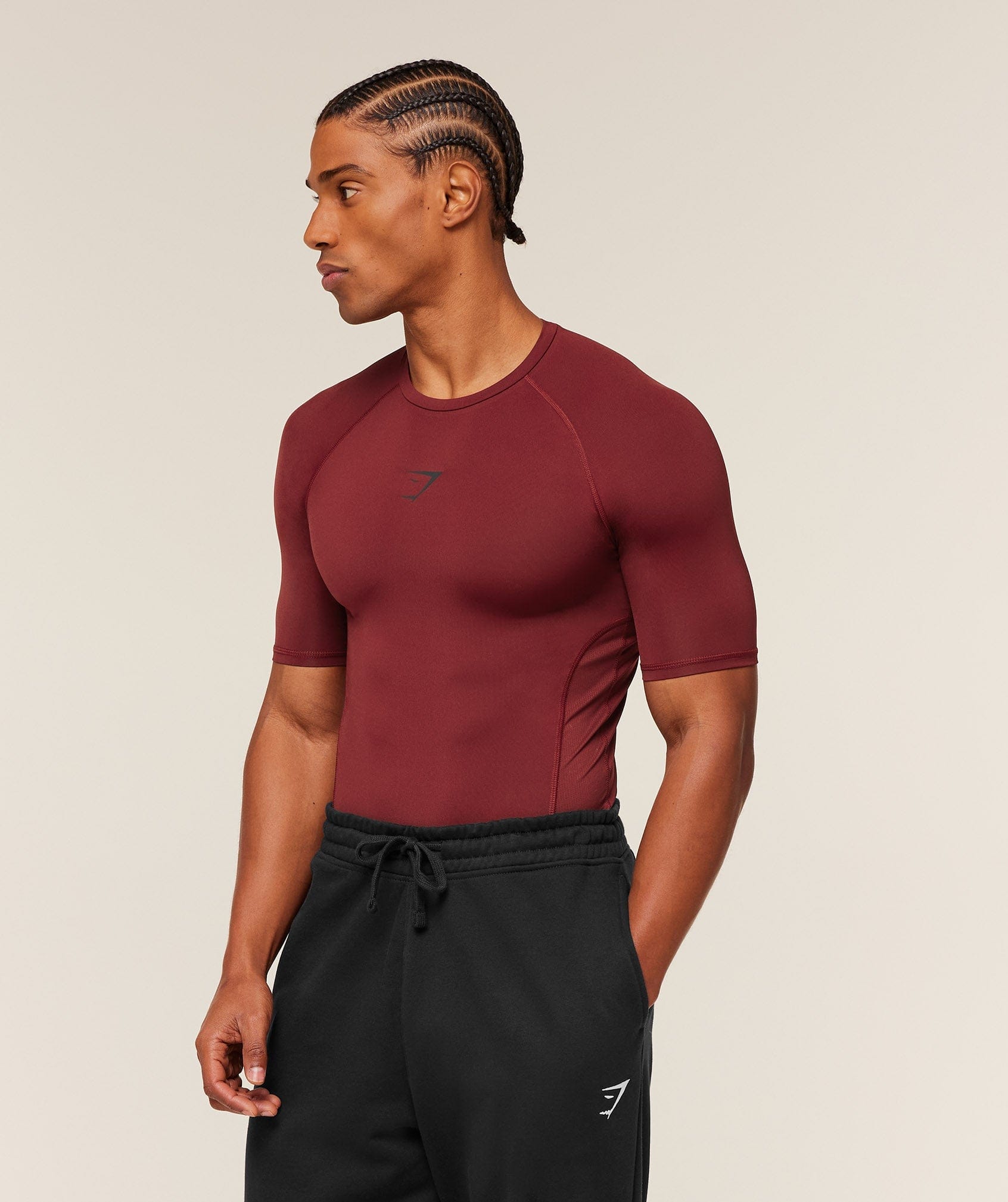 Gymshark Element Baselayer T-Shirt - Sets Red