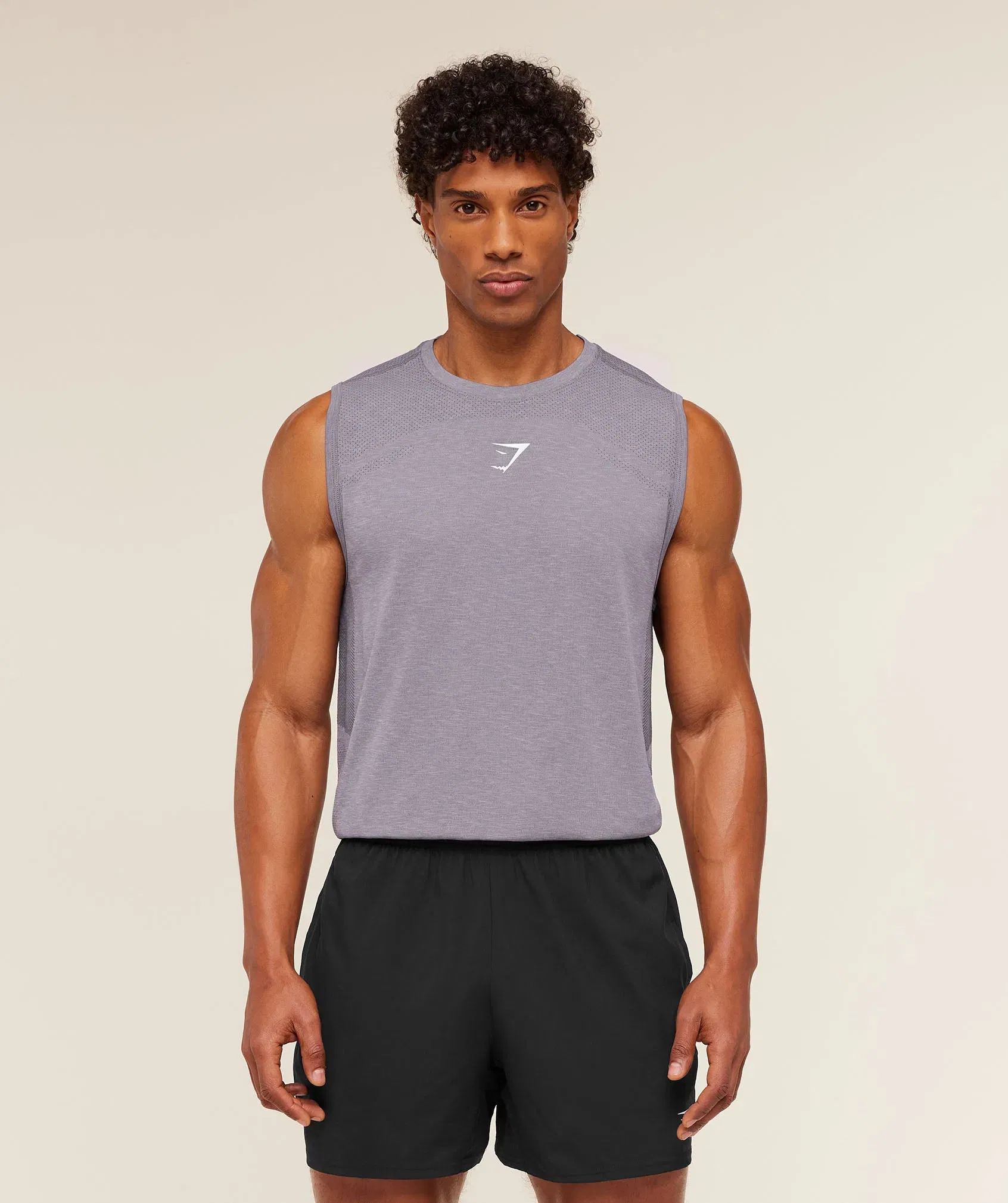 Gymshark Lightweight Seamless Tank - GS Fog Purple/ Marl