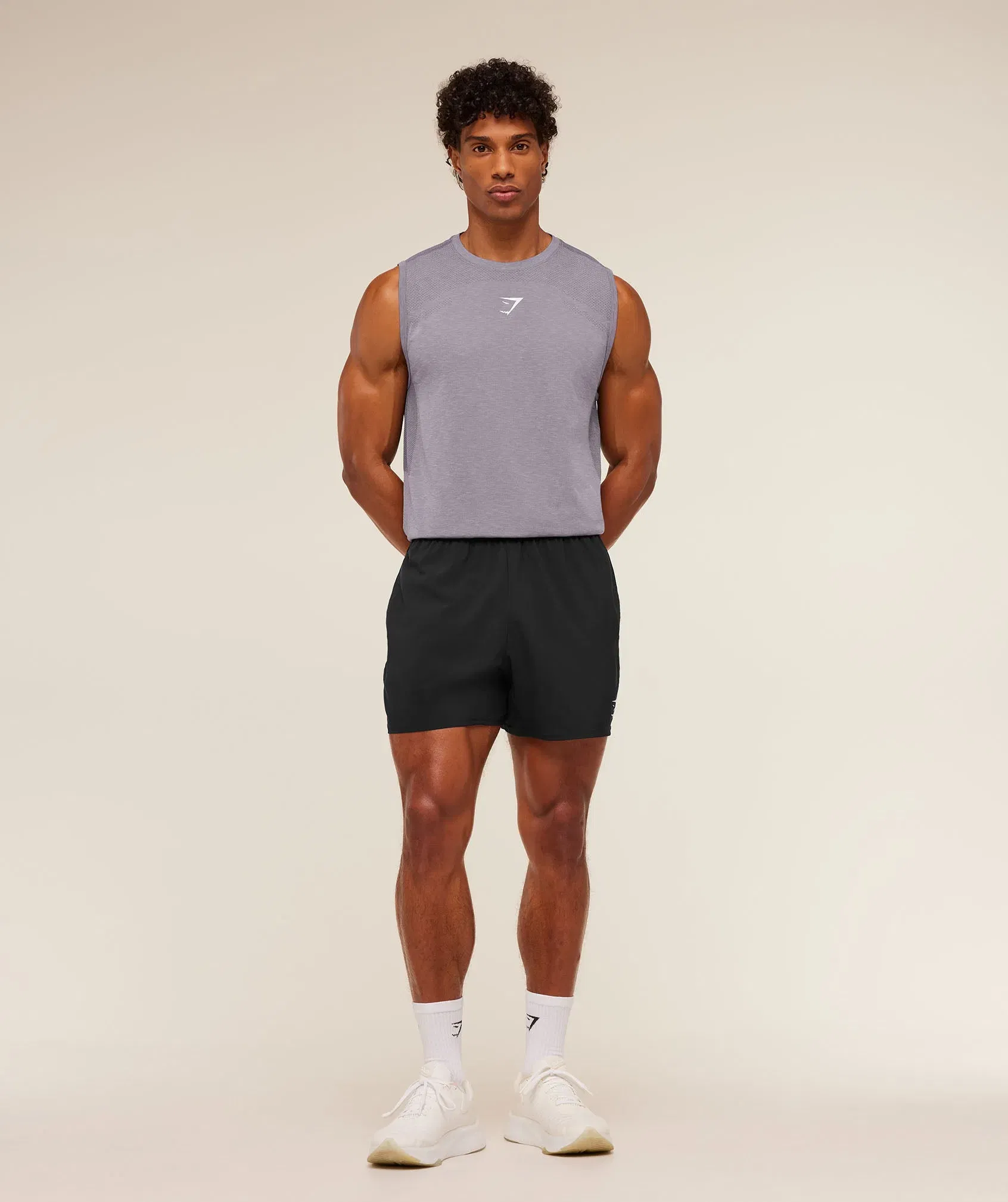 Gymshark Lightweight Seamless Tank - GS Fog Purple/ Marl
