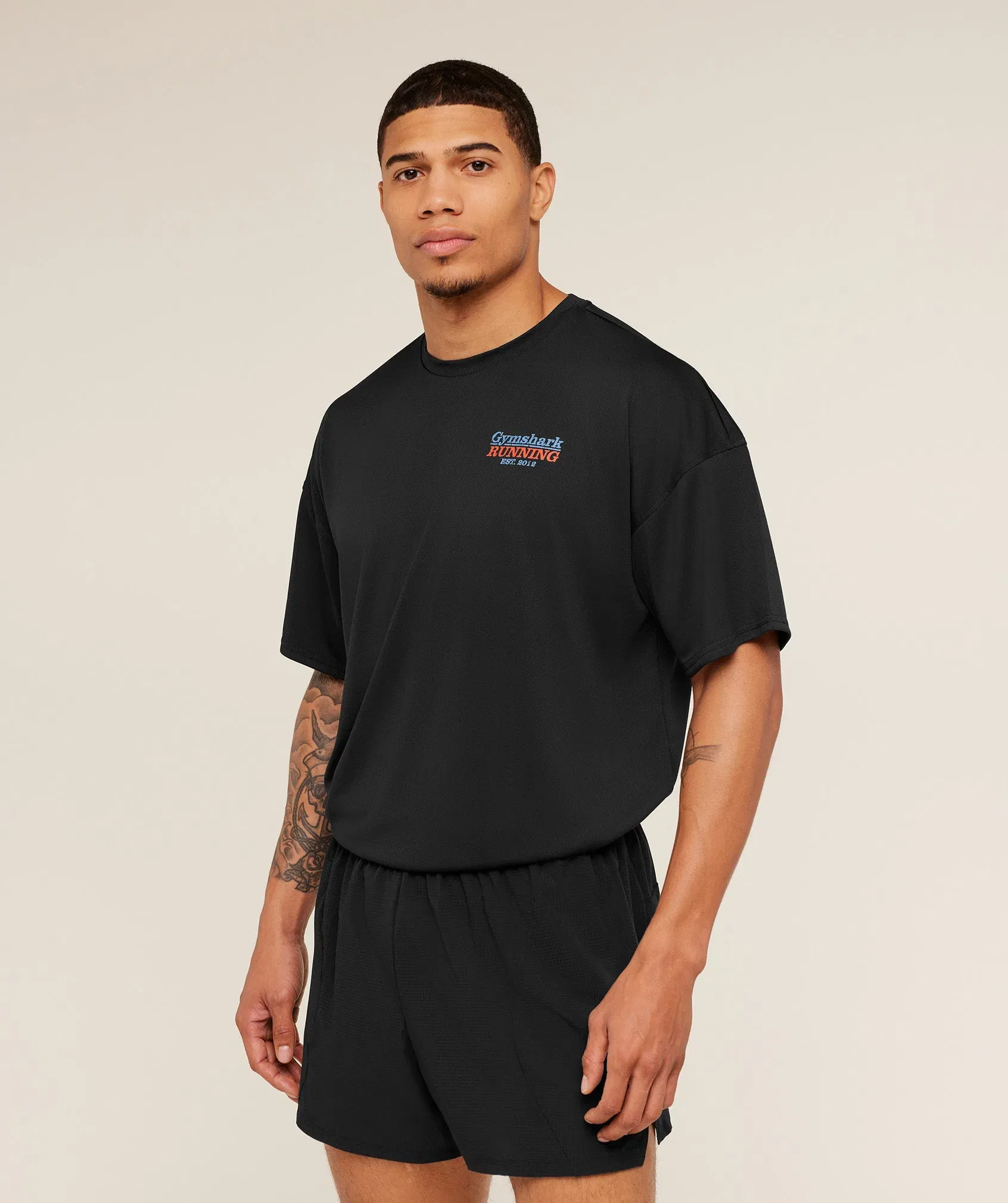 Gymshark Run Club Graphic T-Shirt - GS Black