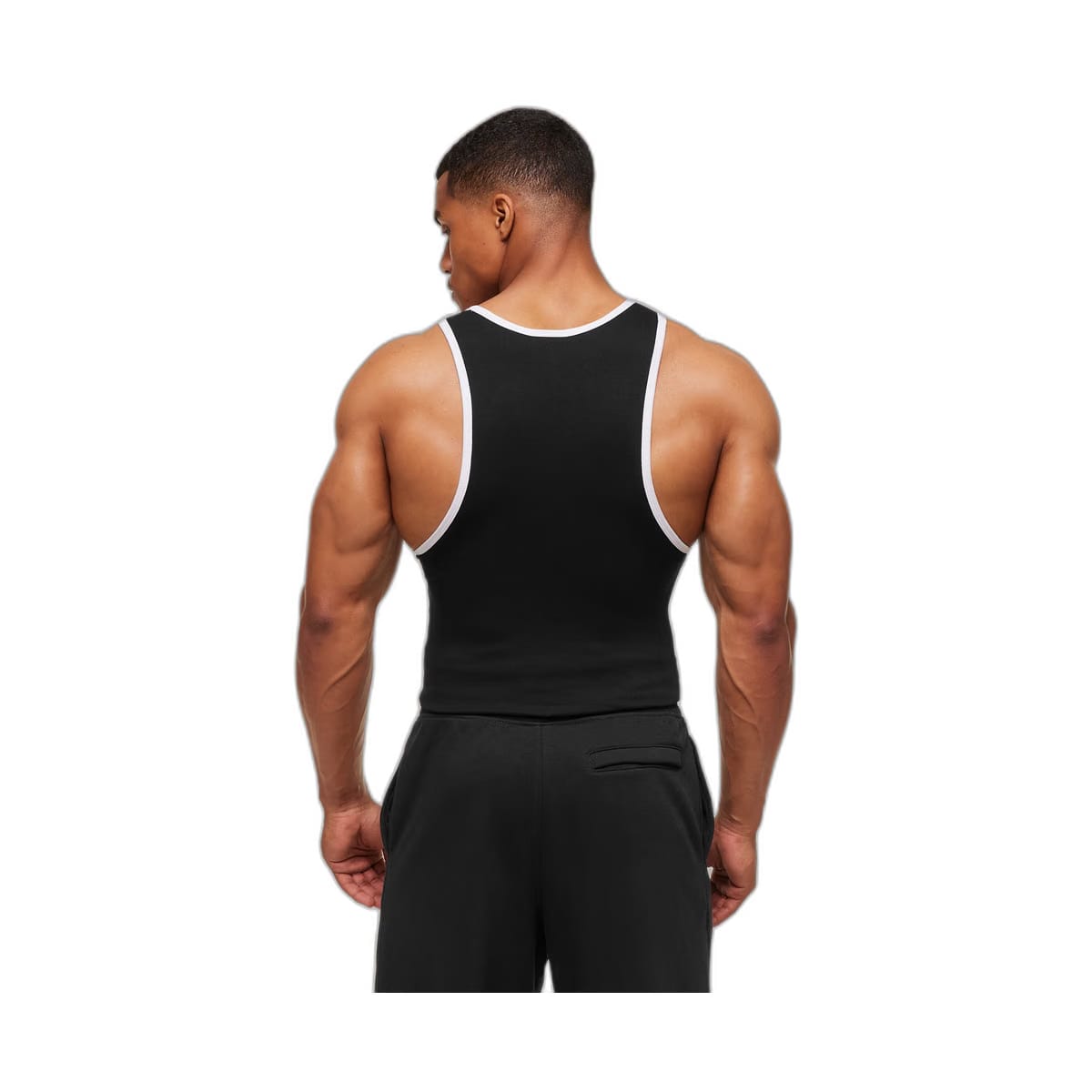 Gymshark Ribbed Tank 1PK - Black/White