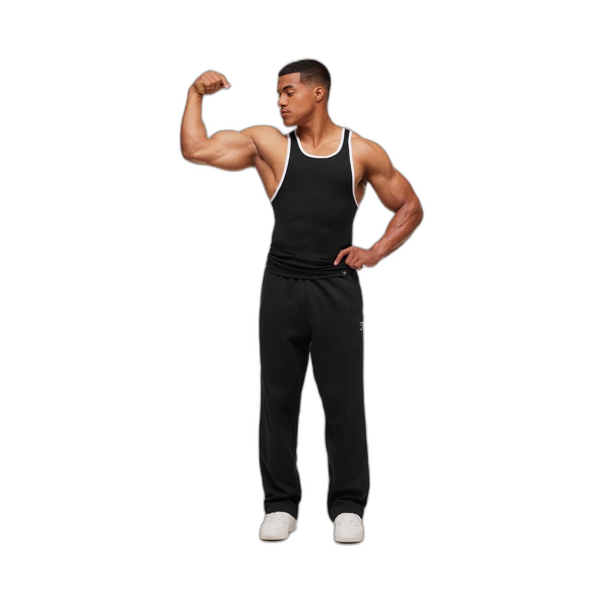Gymshark Ribbed Tank 1PK - Black/White