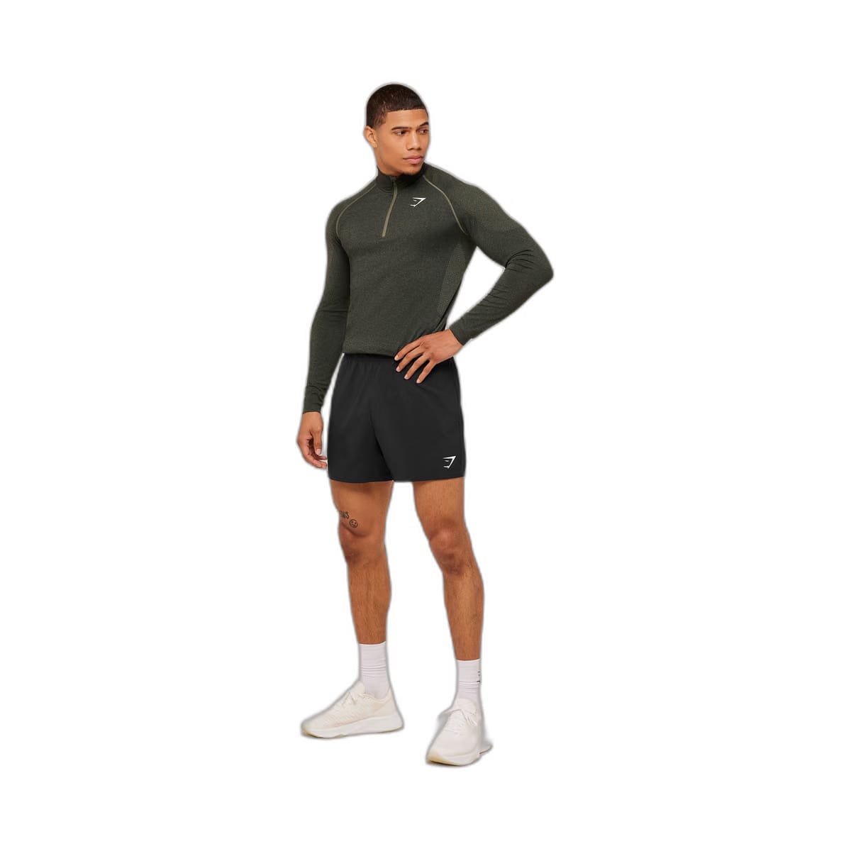Gymshark Vital 1/4 Zip - Core Olive/Black