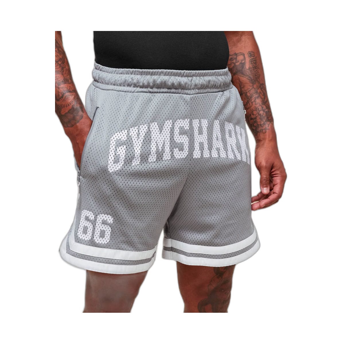 Gymshark Campus Mesh Shorts - Denim Grey