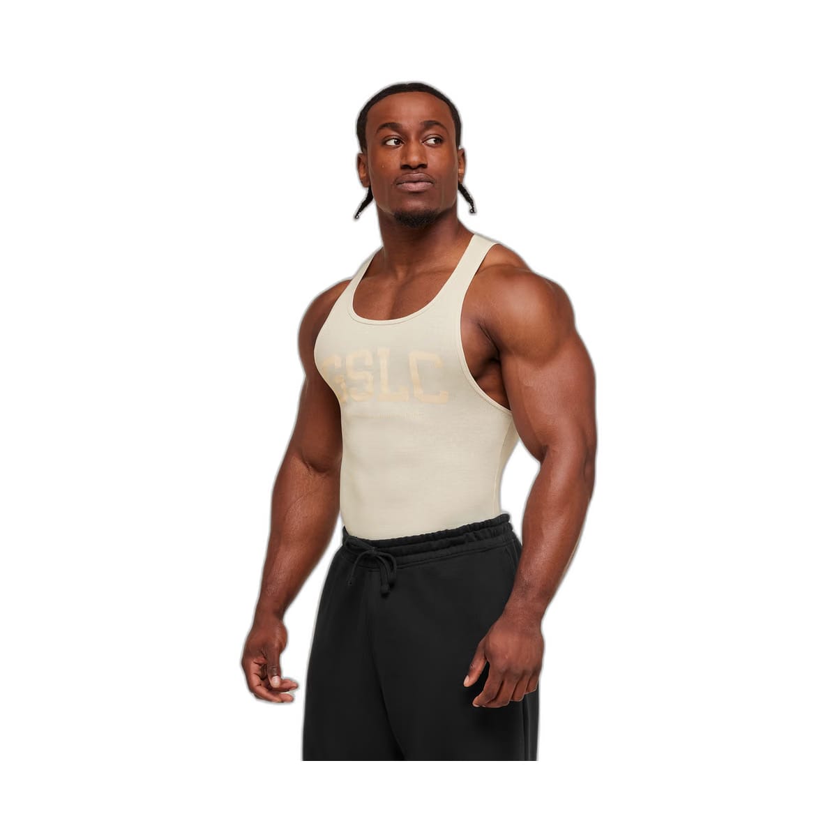 Gymshark GSLC Ribbed Tank - Oat White