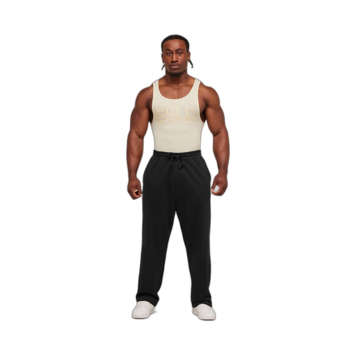 Gymshark GSLC Ribbed Tank - Oat White