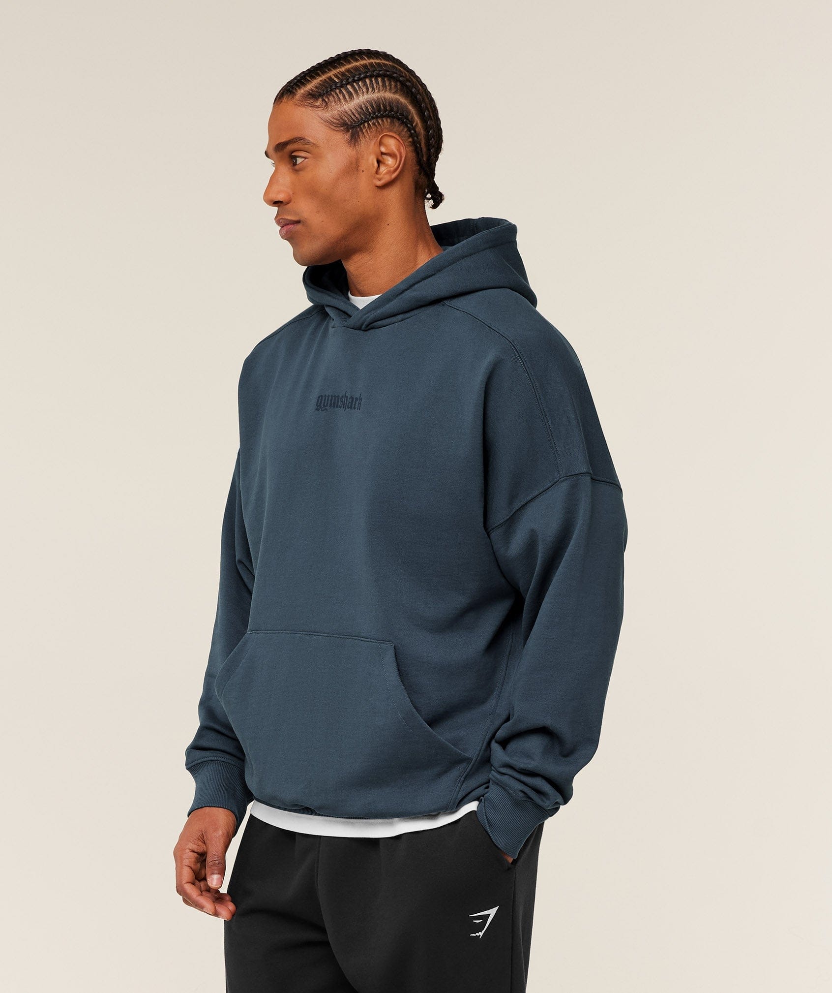 Gymshark Olde English Hoodie - GS Stealth Blue